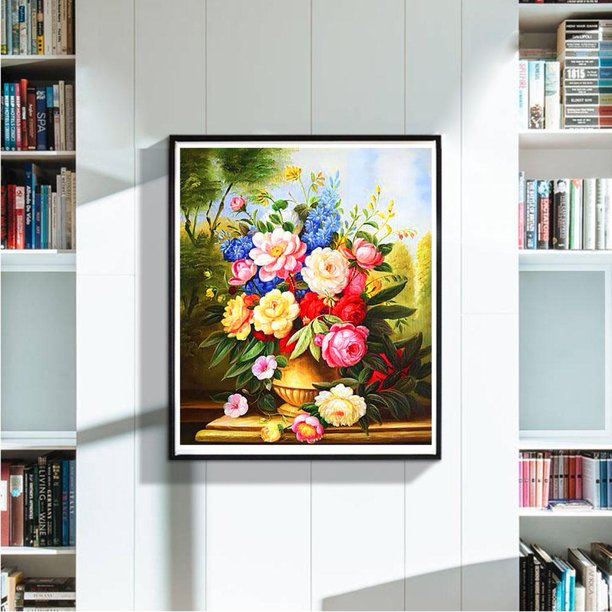 5D bricolaje taladro completo diamante pintura flores coloridas punto de cruz bordado Likrtyny decoración de arte
