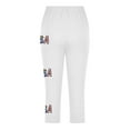 thumbnail image 6 of Juslio Girls Pants Kids Girls Fashion Print Summer Leisure Yoga Leggings Sports Cropped（White Capris， 5 Years）, 6 of 8