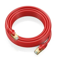 Cat 7 Ethernet Cable 25 ft - High-Speed Cat7 Internet & Network LAN Patch Cables, RJ45 Connectors - Perfect for Gaming, Streaming, and More (Red)