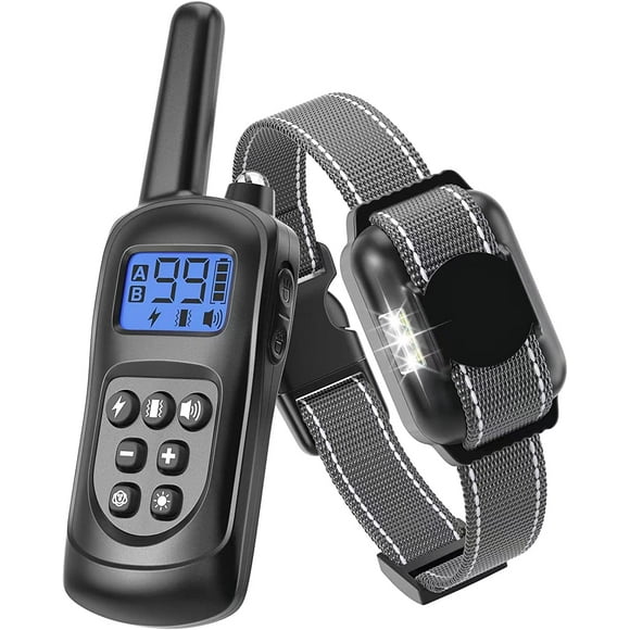 Collier De Dressage pour Chien Rechargeable - Collier Anti Aboiement - 3 Modes Choc Électrique/Vibration/Son - Télécommande 500M, Réglable pour Petit/Moyen/Gros Chien, Étanche IPX7