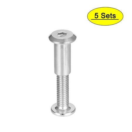 

Uxcell Male M6x25mm Hex Socket Screw Post Stainless Steel 5 Sets