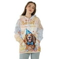 thumbnail image 4 of Watercolor Cocker Spaniel Happy Birthday Celebration Balloons Gift Party All Over Print 3D Hoodie Unisex Merch Hoodies Cockers Dog Lover Gifts - 00028, 4 of 6
