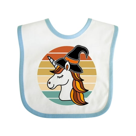 

Inktastic Halloween Unicorn Retro Witch Gift Baby Girl Bib