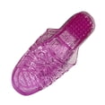 thumbnail image 2 of HOWPAY Slippers for Women Jelly Transparent Open Toe Slippers Mesh Hollow Non- Flats Sandals Casual Comfortable Summer Beach Shoes Purple 12, 2 of 3