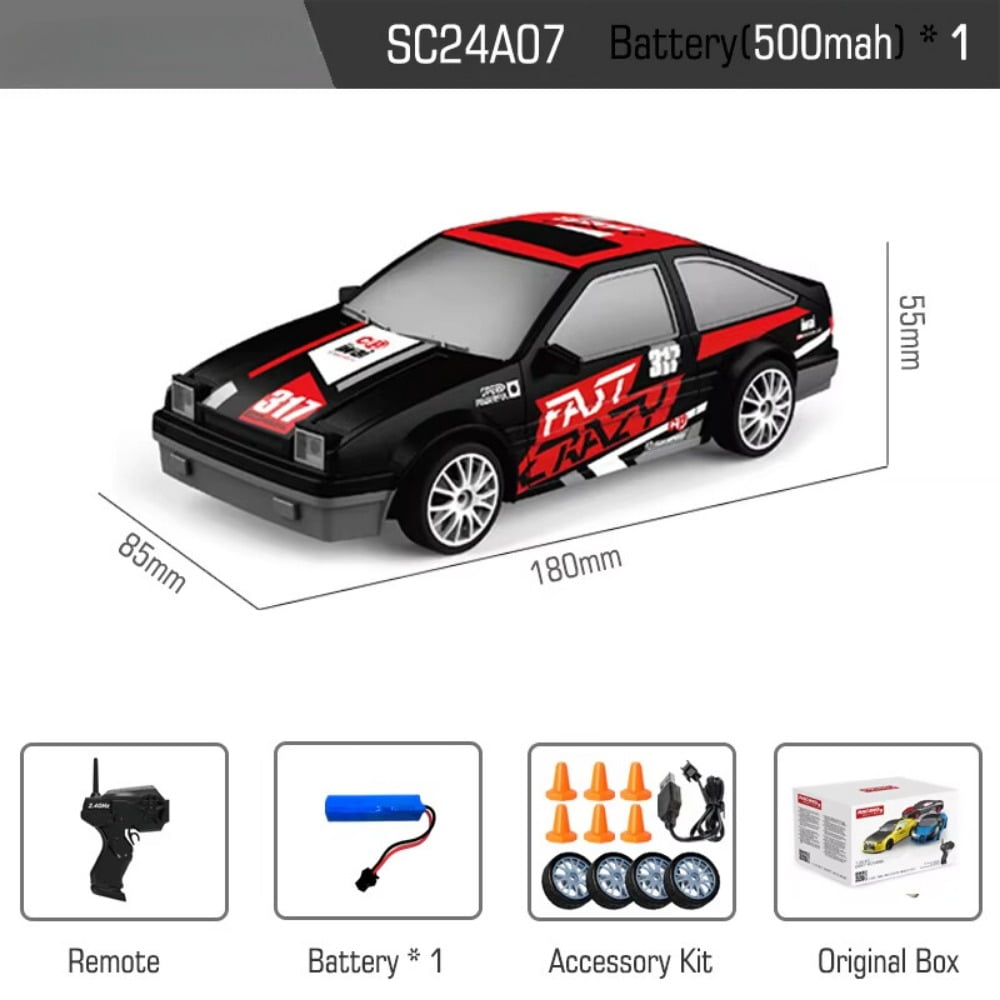 AIGIA RC Drift Car 1:24 Remote Control High Speed Race Drifting Cars 2.4GHz 4WD Racing Hobby Toy Car with Headlight