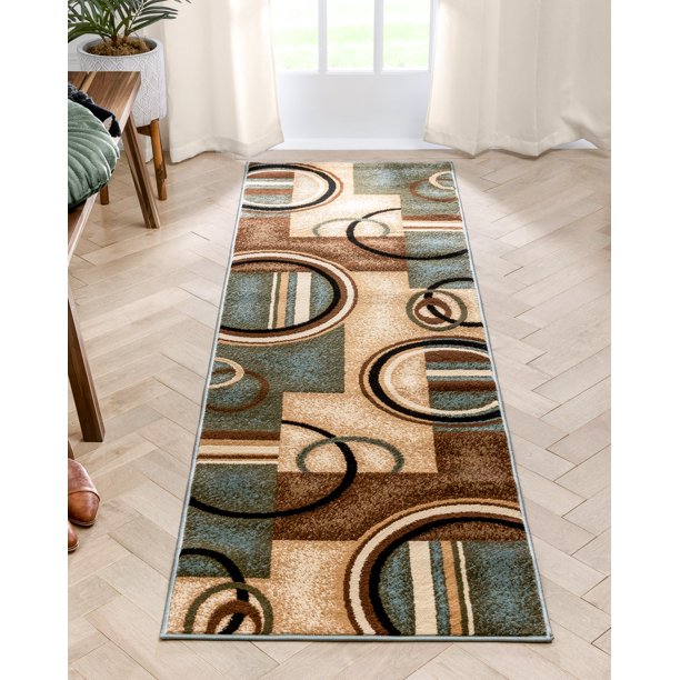 Well Woven Barclay Arcs & Shapes Modern Abstract Geometric Light Blue 2