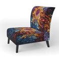 thumbnail image 3 of Designart "VORTEX Kaléidoscope I" Chaise d'Appoint Abstraite Dorée - Fauteuil Moderne pour Chambre, 3 of 7