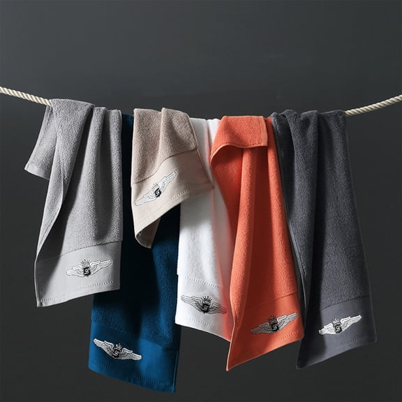 Clearance! PALIFEUR Solid Color Cotton Bath Towels for Bathroom Beach Towels Gym Outdoor Kitchen Thick Soft Absorbent Wash Cloths 13x29 inch Embroidered Decorative Bathroom Towels