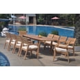 thumbnail image 6 of Grade-A Teak Dining Set: 10 Seater 11 Pc: 94" Oval Table And 10 Vellore Stacking Arm Chairs Outdoor Patio WholesaleTeak #51VL2211, 6 of 6