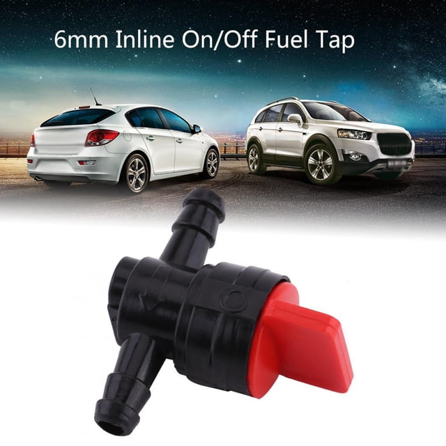 Oubit Plastic Fuel Tap,Universal Plastic 6mm Inline Universal Fuel Tap On Off Fuel Tap High-Intensity Output