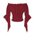 thumbnail image 3 of Blusa Mingyuezai Renaissance Peasant 3XL de poliéster para mujer, 3 of 6
