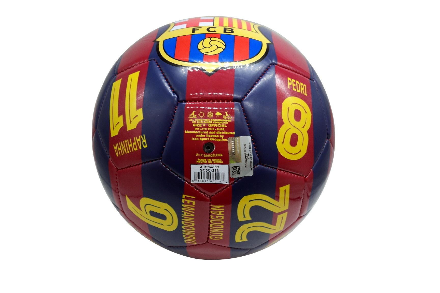 Icon Sports FC Barcelona Soccer Ball Official Licensed Player Number Ball 06 [Size 5]