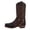 Brown, variant on EliteGoogv Boots For Men Western Embroidered Square Toe Mens Boots Cushioned Low Heel Mid Calf Boots Side Zipper Durable Western Boots Daily Party Versatile Cowboy Boots Black