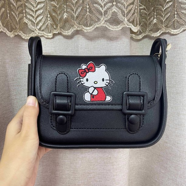 Bolsa de Red Kawaii Sanrio Kuromi, bolso de hombro para axilas que combina con todo, regalo de Japón y Corea del Sur