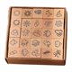 thumbnail image 1 of Juego de 25 mini sellos de madera para manualidades, manualidades decorativas y proyectos de bricolaje. Clima, 1 of 8