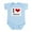 Sky Blue, variant on CafePress - I Love Bison Infant Bodysuit - Baby Light Bodysuit, Size Newborn - 24 Months