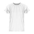 thumbnail image 5 of XIMIN Teen Girls Tunic T Shirts Ruffle Short Sleeve Crew Neck Tee Tops Dressy Blouses Trendy Flowy Tshirts Summer Solid Color Casual Pleated Loose Blouse, 5 of 5