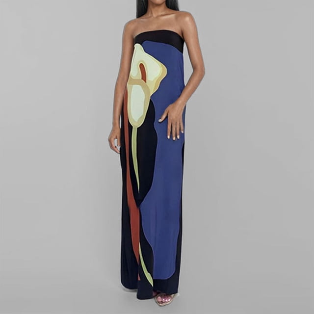 FcBaudy Robe Sans Manches à Col Rond, Robes d'Été pour Femmes, Robes de Mode pour Femmes, Robe de Nuit à Bretelles avec Dentelle