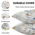 thumbnail image 4 of Waterproof Throw Pillow Covers Set of 2, 24x24 Inch Pastoral Butterfly Flowers Decorative Pillowcases Outdoor Pillow Slip Cushion Covers Set for Couch Tent Spring Summer Botanical, 4 of 7