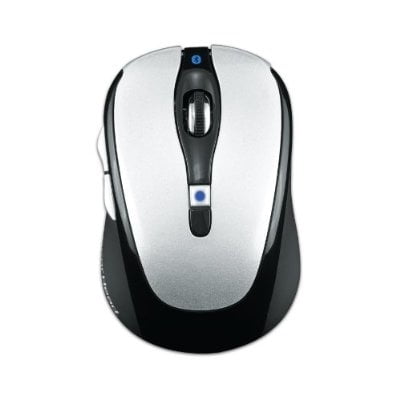 Gear Head Blue Tooth Laser Mouse for Mac Book Pro, Silver with Black Accents (BT9500BLK)