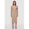thumbnail image 2 of Women's Textured Knit Sleeveless One Shoulder Midi Dress, 2 of 4