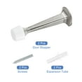 thumbnail image 3 of Door Stoppers, 2Pcs - Zinc Alloy Solid Rigid Door Stop with Screws, Door Stopper with Soft Rubber Tip (Nickel), 3 of 6