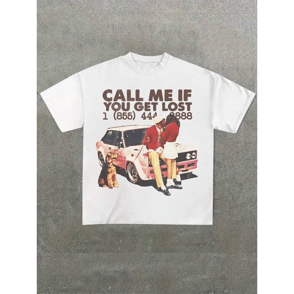 【New Arrival】Vintage Couple Retro Car Graphic T-Shirt, Distressed Letter Slogan Crewneck Short Sleeve Tee, Unisex Streetwear Casual Top