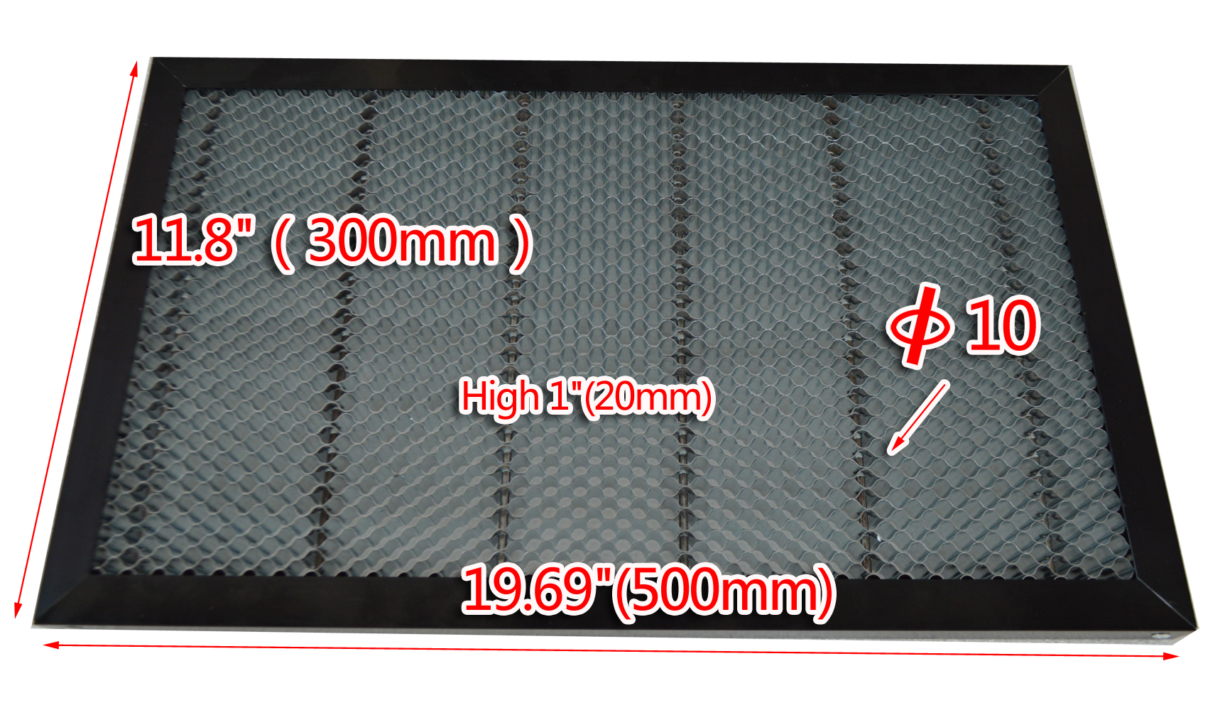 INTBUYING 11.81 "x 19.68 "Honeycomb Table Honeycomb Panel for CO2 Engraver Cutting Machine