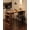 Brown, variant on 3 Piece Extendable Bar Table and Chairs Set with Storage Shelves, Space Saving Dining Table for 2 with PU Cushion Chairs, Perfect for Apartment, Breakfast Nook, Kitchen, or Dining Room, Black