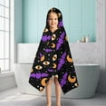 thumbnail image 6 of Halloween Bat Moon Eye Pattern Hooded Bath Towel，50"x30" for Ages 3 To 12 Kids, Quick Dry Lightweight Soft Microfiber Hood Beach Towel Cover Up for Kids, 6 of 7