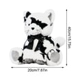 thumbnail image 3 of Spooky Kitty Plush Toy Halloween Black White Design Soft Cuddly 15.75 Inch, 3 of 5