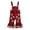 Wine, variant on mgoYE My First Christmas Toddler Baby Girl Outfit Merry Letter Romper Plaid Jumpsuit Overalls Winter Clothes(Wine,3-4 Years)
