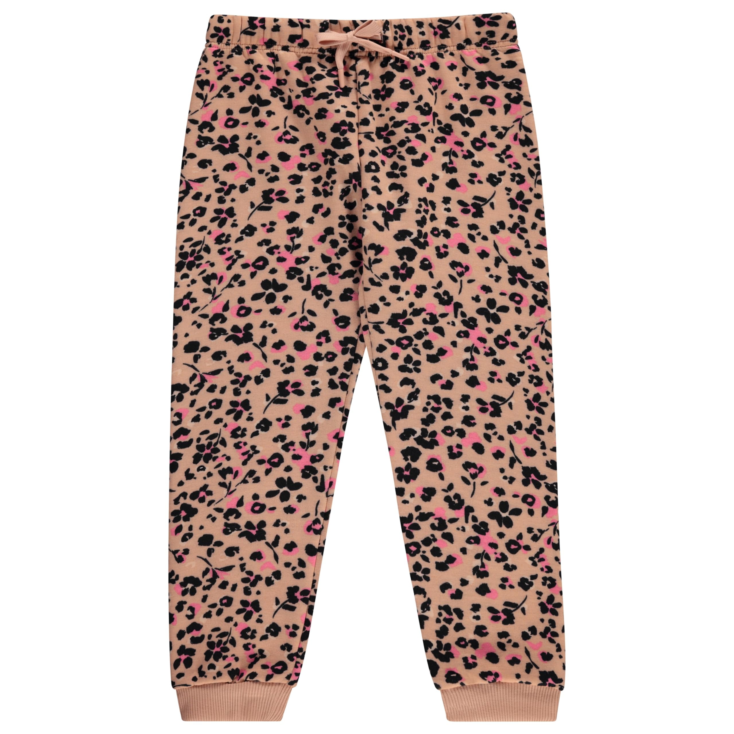 BTween Kids Girls Fashion Stretch Waist Ultra Soft Jogger Pants Set 3 Pack Bundle, Charh, 10-12