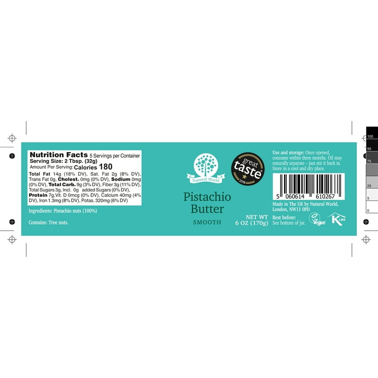 Nutural World - Smooth Pistachio Butter 6 oz (170g)