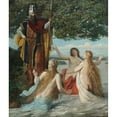 thumbnail image 2 of Georg Kugler 20x23 Gold Ornate Framed and Double Matted Museum Art Print Titled - Hagen with the Three Rhine Daughters, 2 of 4