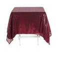 thumbnail image 2 of BalsaCircle 60" x 60" Burgundy Sequin Square Table Overlays Wedding Catering Tablecloth Linens, 2 of 8