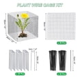 thumbnail image 2 of Uxcell 12x12 Inch Small Wire Plant Protectors 20 Sheet Square Wire Plant Cages Mesh with 20 Ground Stakes, 50 Ties, 2 of 6