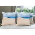 thumbnail image 6 of Ambesonne Beach Throw Pillow Cover 4 Pack, Wreck Boat on the Coast, 18", Blue Cream, 6 of 7