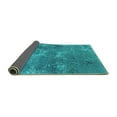 thumbnail image 2 of Ahgly Company Indoor Square Oriental Turquoise Blue Industrial Area Rugs, 7' Square, 2 of 4