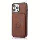 thumbnail image 1 of Suitable For IPhone 14/13/12 Pro Max Coffee Magnetic Absorption Phone Leather Case XS MAX Mobile Phone Case With Skin Plug-in Card Phone Fall Protection Case, 1 of 4