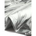 thumbnail image 5 of INSPIRE CHIC Women's Casual Shiny Pockets Hooded Winter Puffer Jackets Coats S Silver, 5 of 6
