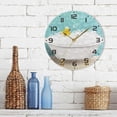 thumbnail image 7 of GZHJMY Vintage Bathtub Wall Clock, 10" Silent Non Ticking Round Clock, Oil Painting Easy to Read Clock for Living Room Bedroom Bathroom Home Decor Holiday Gifts, 7 of 7