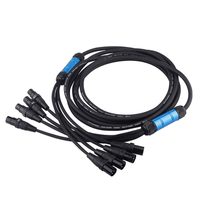 Cable de Extensión de Audio Profesional Multimedia de 4 Canales, XLR, de 3 Pines, Macho A Hembra, de Snake Cable, 10 M