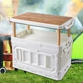 thumbnail image 6 of koolsoo Camping Storage Box Collapsible Storage Bin with Wooden Lid and Handle Trunk Organizer Container for Fishing Traveling Picnic White, 6 of 8