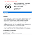 thumbnail image 2 of Front Caliper Repair Kit - Compatible with 1995 - 2011 Ford Ranger 1996 1997 1998 1999 2000 2001 2002 2003 2004 2005 2006 2007 2008 2009 2010, 2 of 2