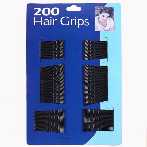 200 Pcs Black Metal Bobby Pins, Minimalist Non-Marking Hair Clips for Daily Styling
