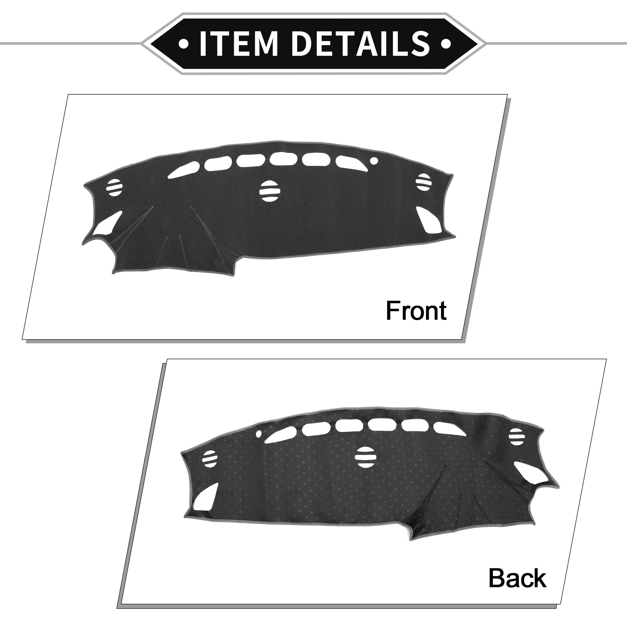 Unique Bargains Dash Cover for Mazda CX-5 2012-2016 Non-Slip Polyester Silicone Mat Black