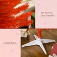 thumbnail image 6 of Christmas Tree Red Pencil Christmas Tree ,with 499 Realistic Branch Tips and Plastic Stand,Flocked Christmas Tree, 6 of 9