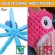 thumbnail image 5 of Juguete de peluche para perro (azul), chirriante, sin pulpo, con papel arrugado, para limpiar los dientes de perros medianos., 5 of 5
