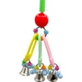 thumbnail image 4 of 1038 Triple Bobbin Ringer M&M Bird Toys - Handmade Unique Noisy Hanging Bird Toys, 4 of 5